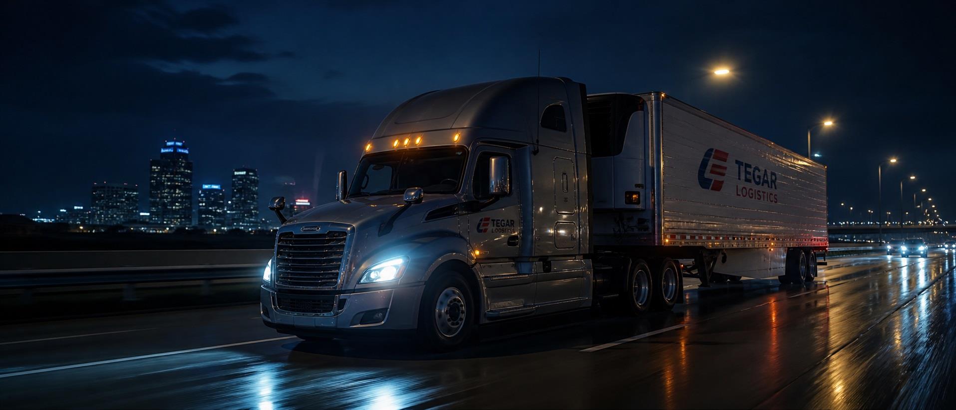 Reefer truck on the road